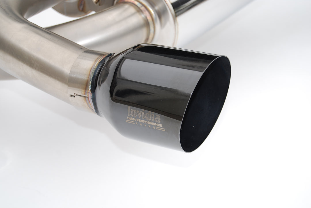 Invidia 2022+ Nissan Z 70mm Gemini Cat Back Exhaust - Single Layer Black Tip - HS22N4Z7GM1SBL