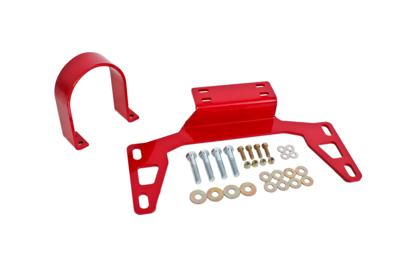 BMR 11-14 S197 Mustang Front Driveshaft Safety Loop - Red - DSL017R