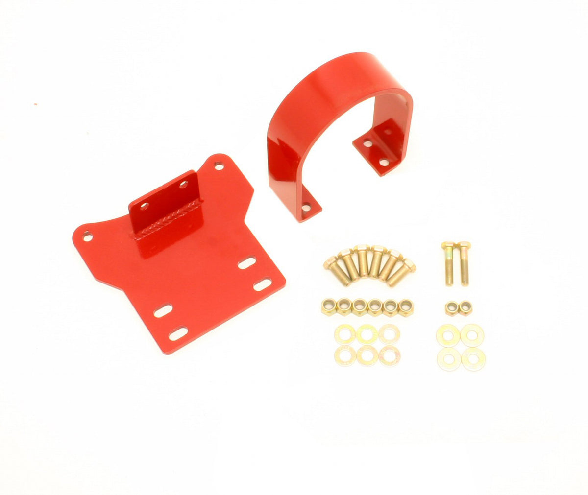 BMR 14-17 Chevy SS Auto Transmission Front Driveshaft Safety Loop - Red - DSL018R