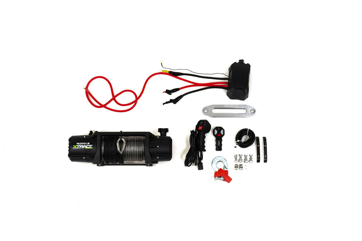 DV8 Offroad - DV8 Xtract 12k Synthetic Rope Winch - WB12K-SR