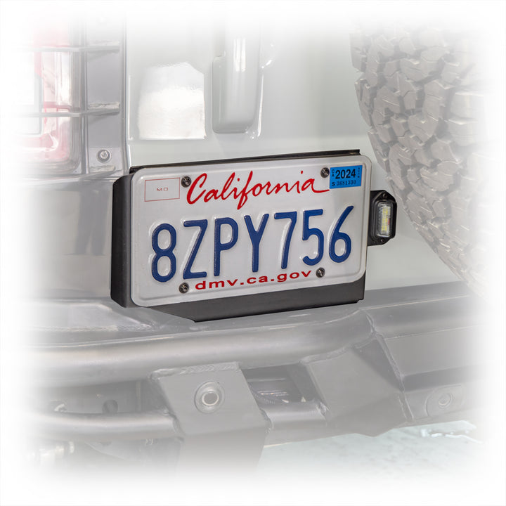Turn Offroad 2021+ Ford Bronco License Plate Relocation Bracket - EA6-M1 for 2021-2026 Ford Bronco - front view