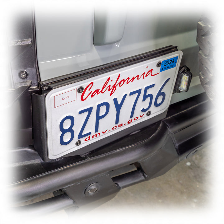 Turn Offroad 2021+ Ford Bronco License Plate Relocation Bracket - EA6-M1 for 2021-2026 Ford Bronco - installed view