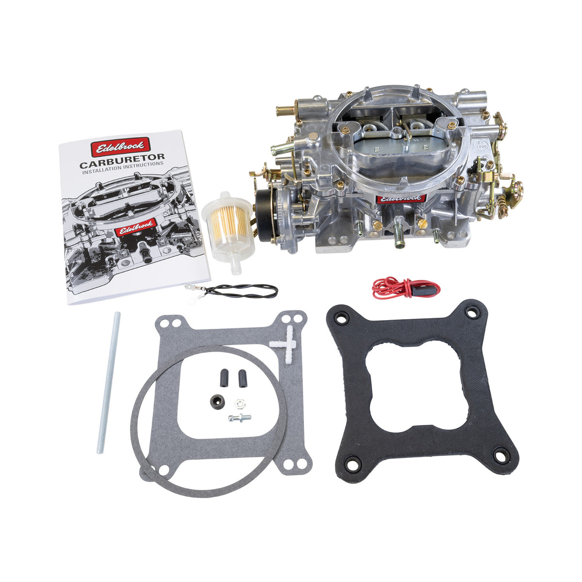 Edelbrock Carburetor Performer Series 4-Barrel 600 CFM Electric Choke Satin Finish - 1400