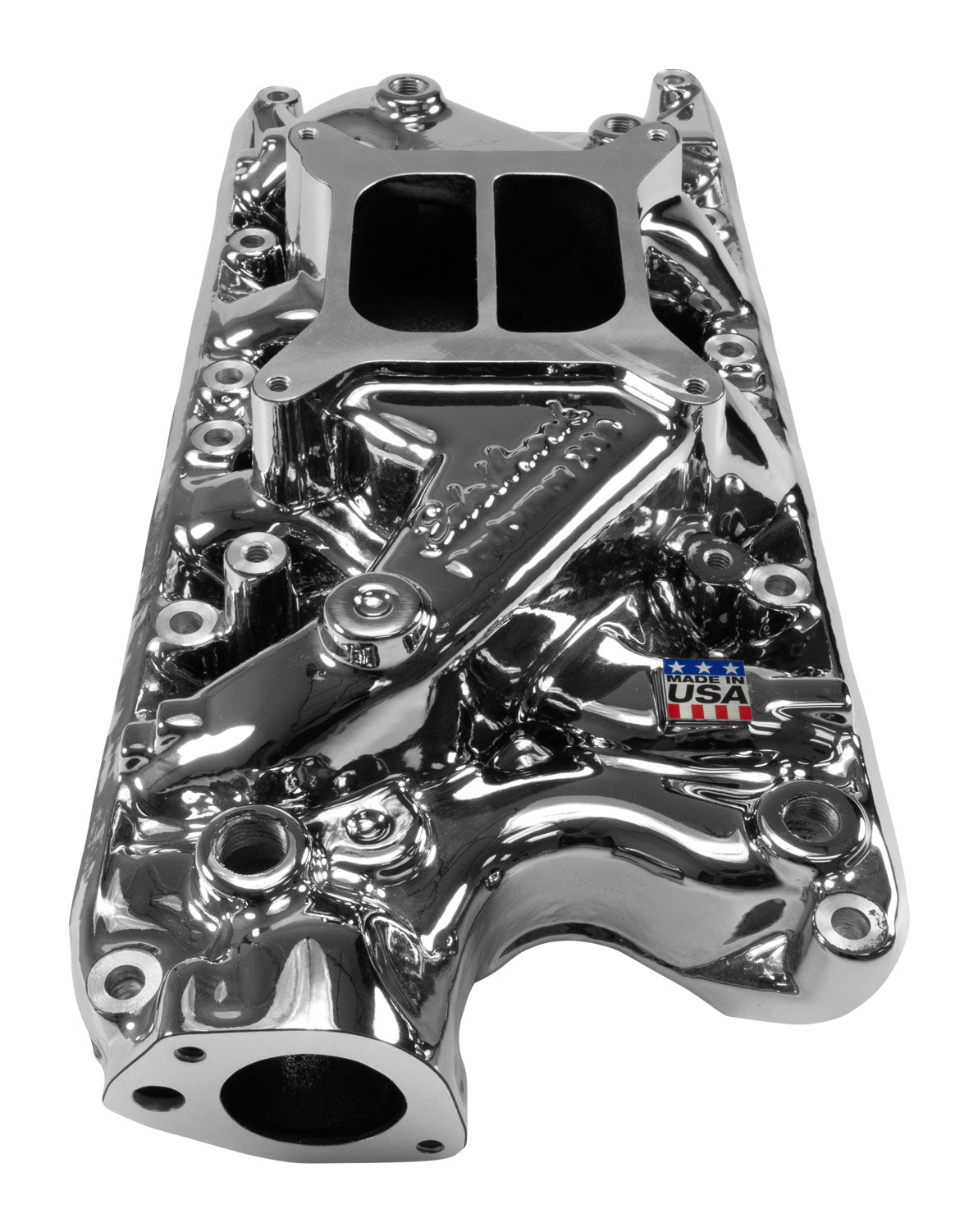 Edelbrock SB Ford Performer Intake Manifold - Chrome Plasma Finish - 2121-CP