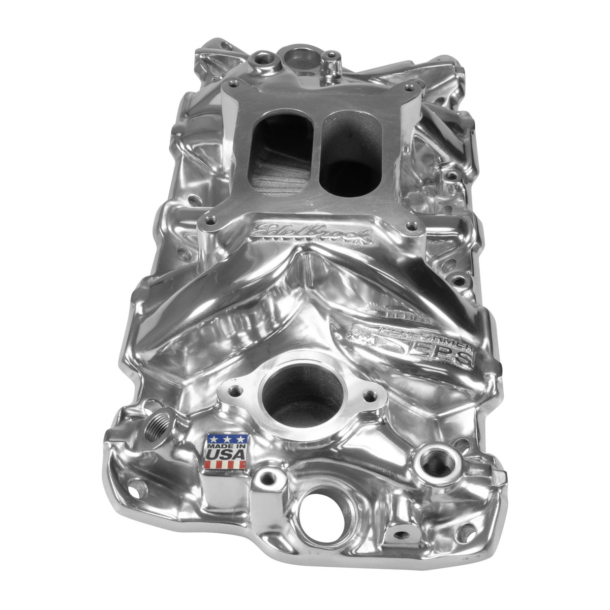 Edelbrock Chevy SB Performer EPS Manifold w/ Oil Fill Tube - Polished Finish - 27031