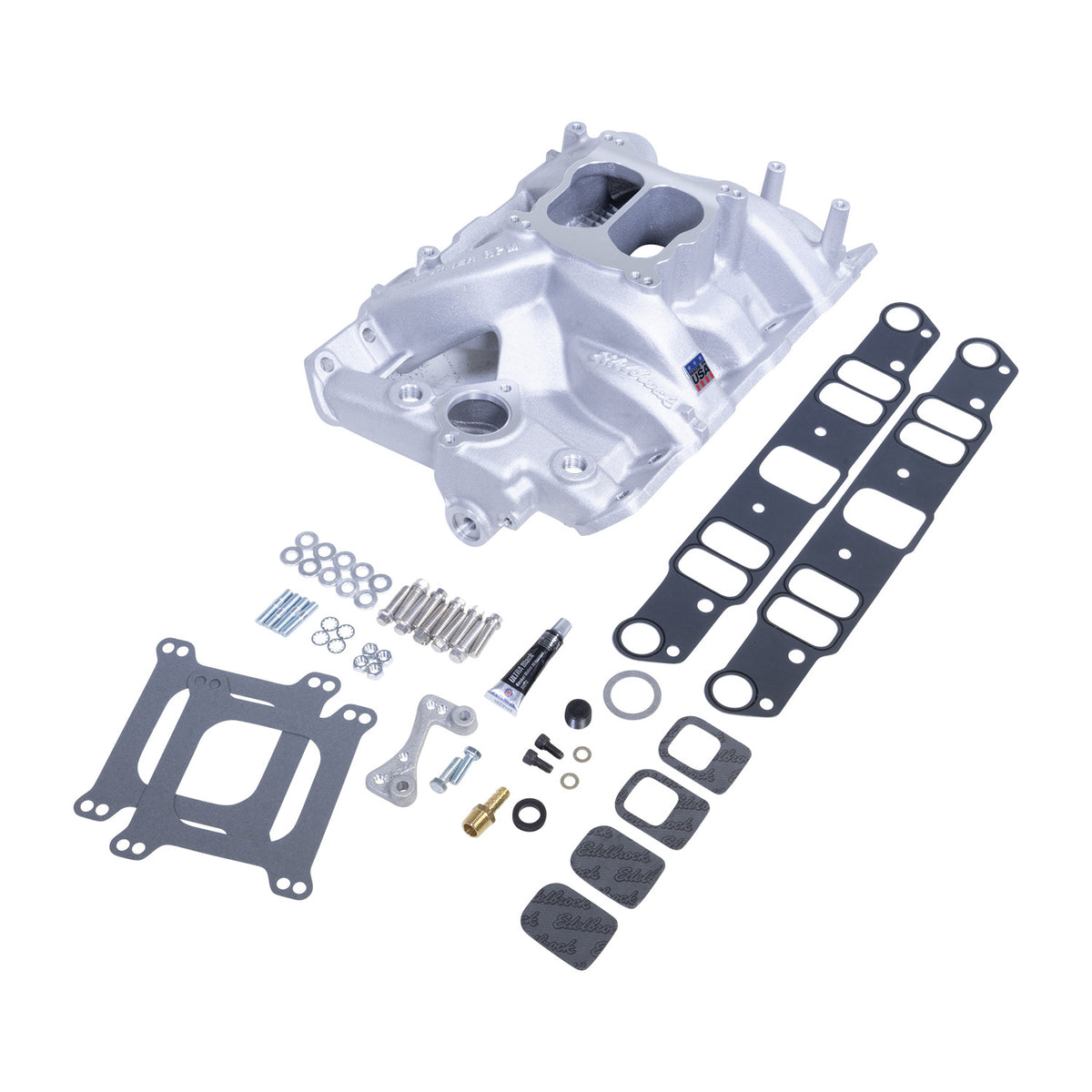 Edelbrock Pontiac Perf  RPM Manifold & Install Kit - 7156-KIT