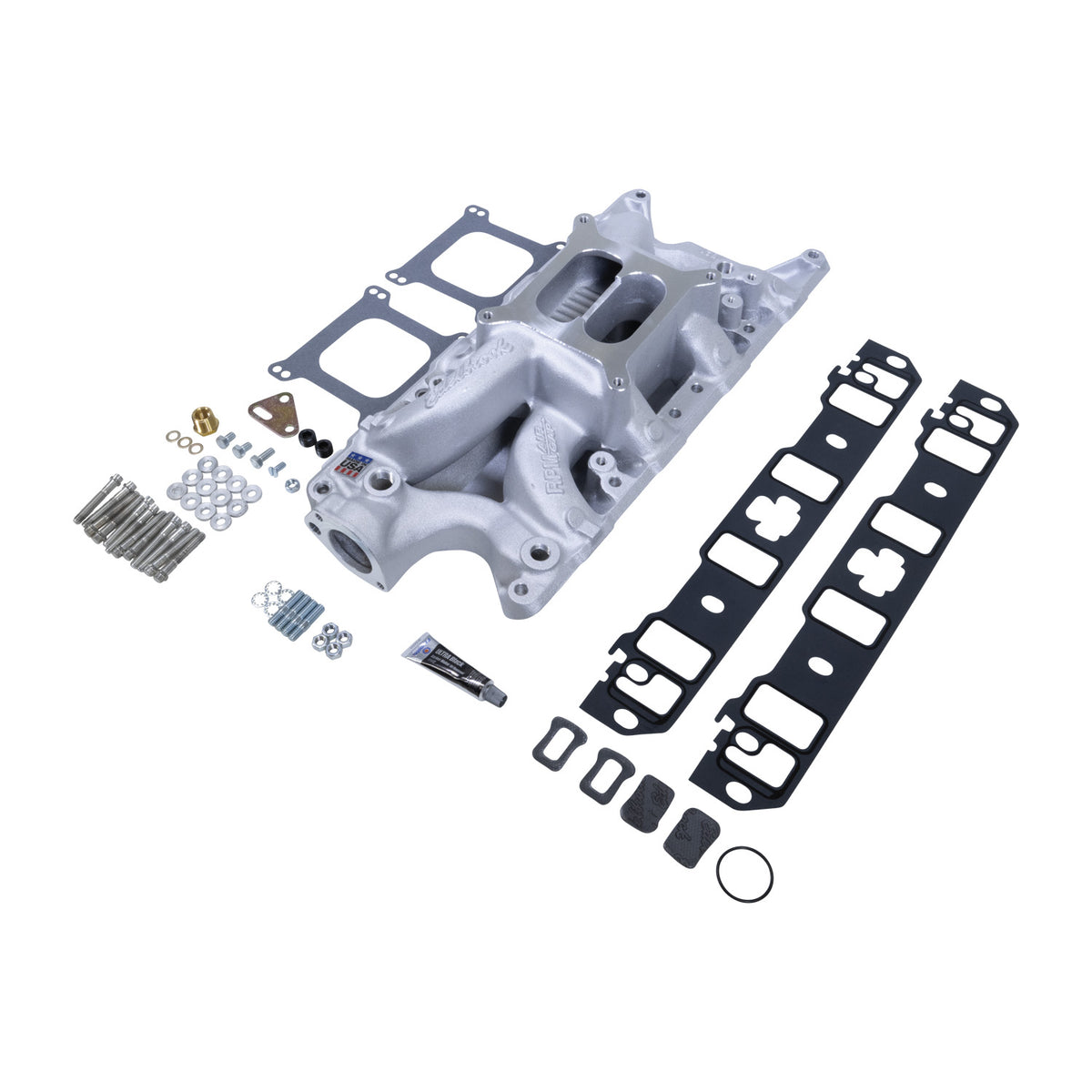 Edelbrock Small Block Ford RPM Air-Gap Manifold & Install Kit - 7521-KIT
