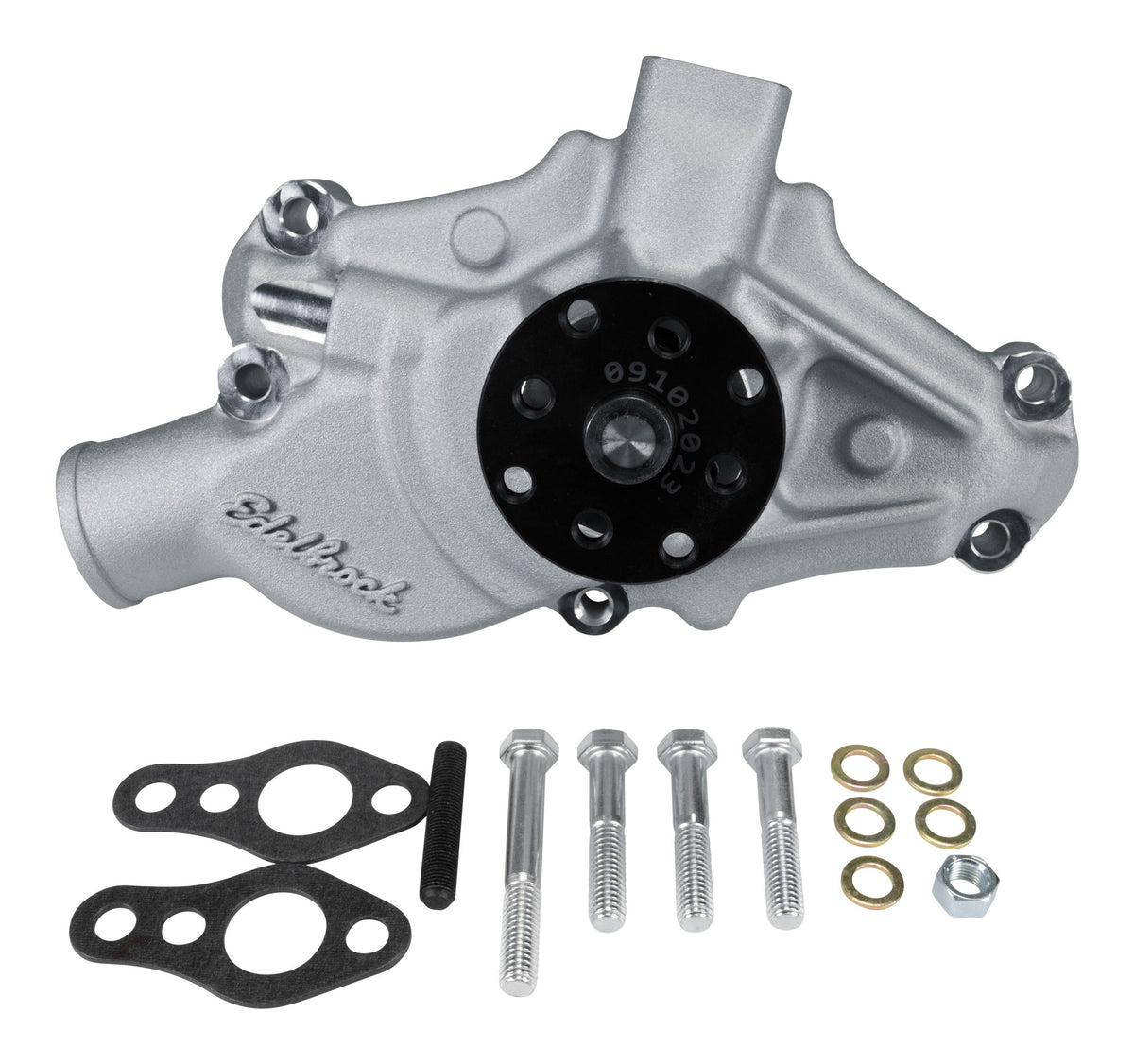 Edelbrock Water Pump for Small-Block 1971-82 Corvettes in Satin Finish (Short) - 88120