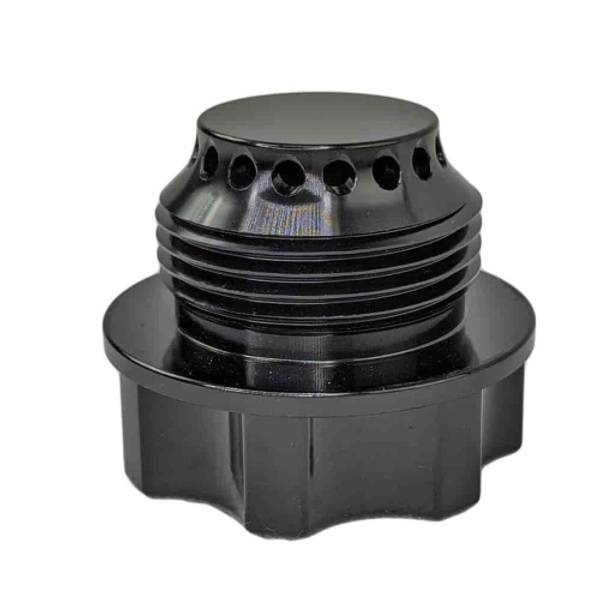 Granatelli -10AN ORB Female -20AN Male Threaded Insert Vented Oil Fill Cap - Black - 280114