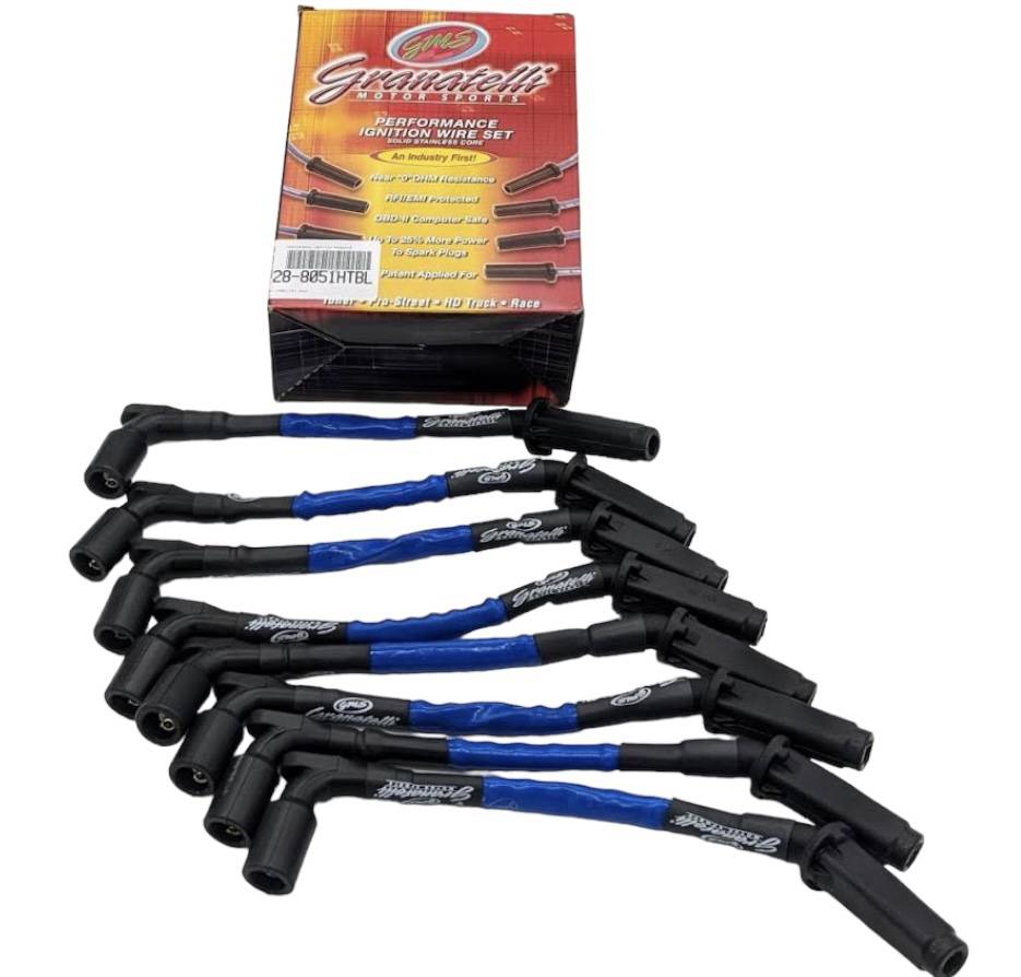 Granatelli 20-23 GM LT2 6.2L Hi-Perf Coil-Near-Plug Ignition Wire Connector Kit w/Blue Jacket - 28-8051HTBL