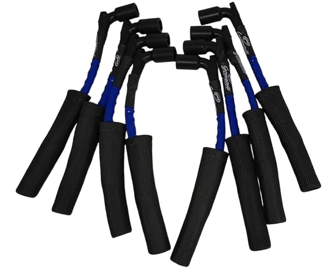 Granatelli 20-23 GM LT2 6.2L Hi-Perf Coil-Near-Plug Wire Connector Kit w/Blue Jacket/Black Sleeve - 28-8051HTBLB