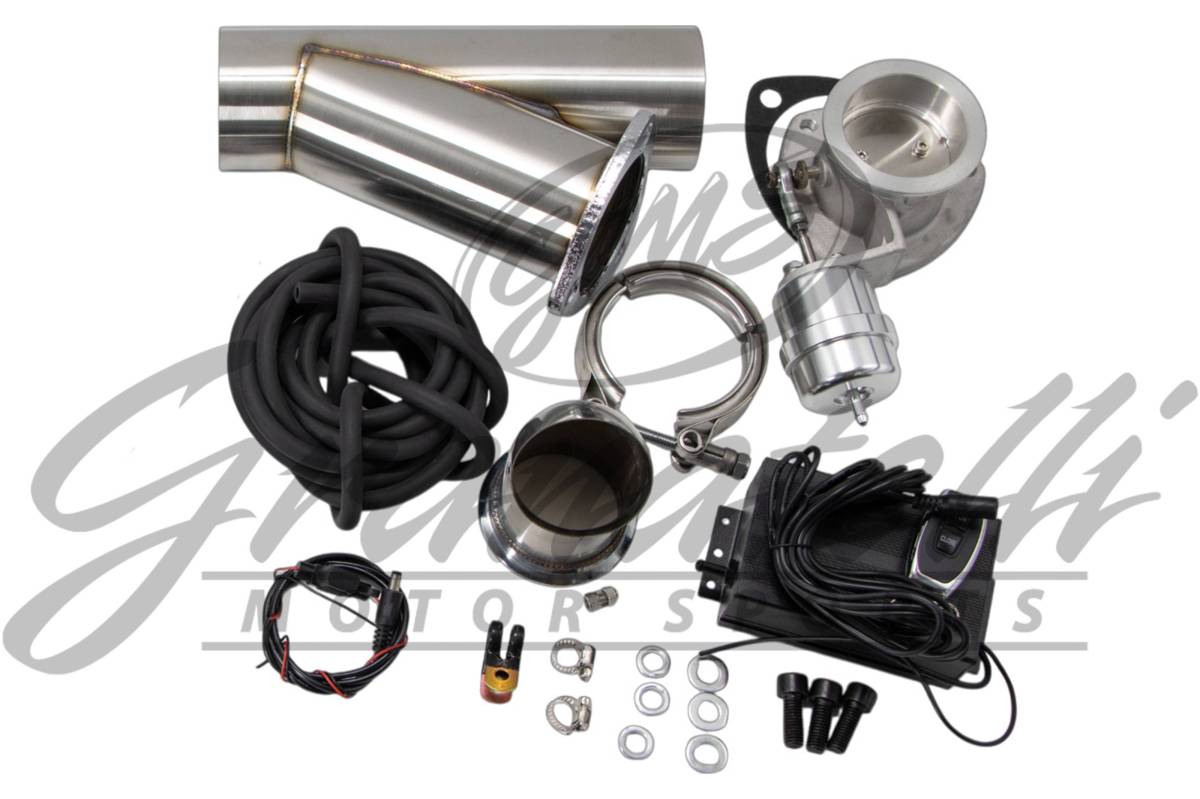 Granatelli 3.0in Stainless Steel Vacuum Controlled Electronic Exhaust Cutout - 309630