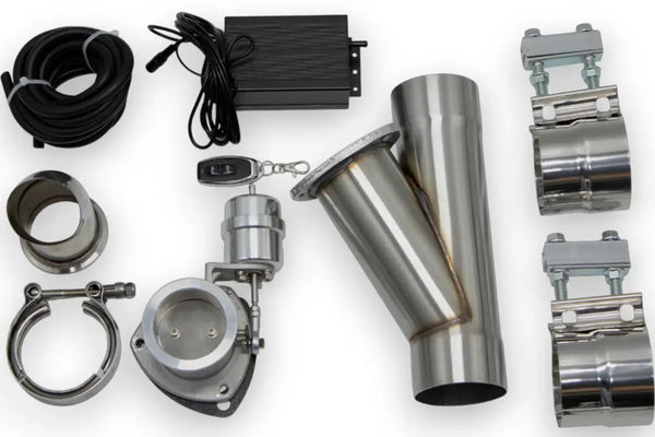 Granatelli 3.0in Stainless Steel Vacuum Controlled Electronic Exhaust Cutout w/Slip Fit/Band Clamp - 309530