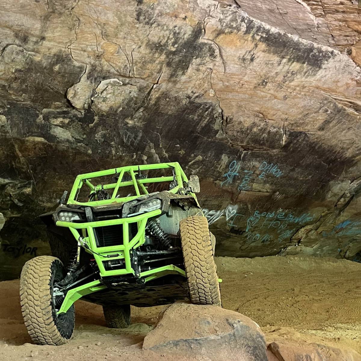 Wehrli 2019+ Honda Talon X High Clearance Lower Boxed A-Arm Kit - Talon Green - WCF102034-TNG - angle view
