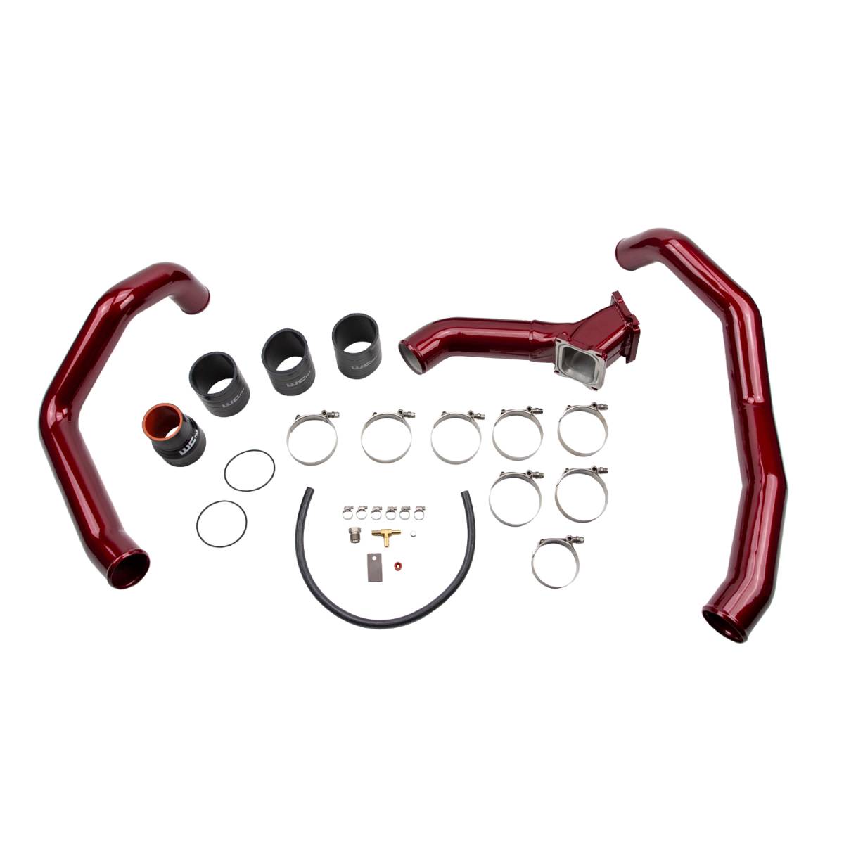 Wehrli 01-04 Duramax LB7 Stage 1 High Flow Intake Bundle Kit - WCFab Red - WCF100411-RED - front view