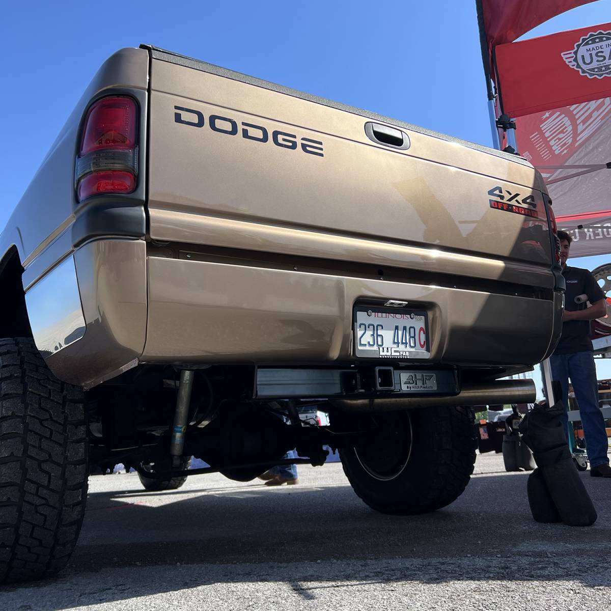 Wehrli Big Hitch Products 1994-02 Dodge Short/Long Bed Receiver Hitch 2.5in - Below Roll Pan - BHP10037 - detail view