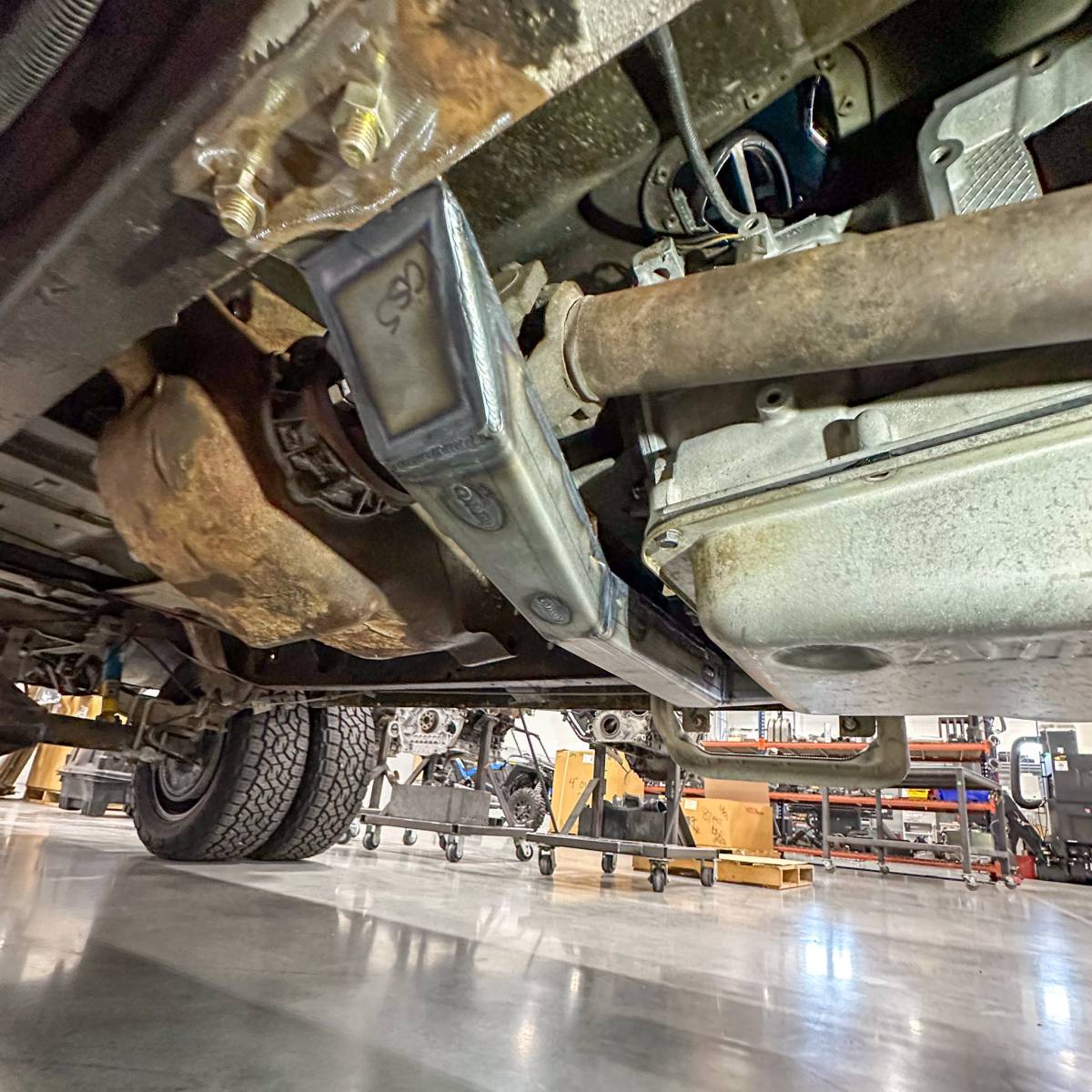 Wehrli 73-87 GM Square Body Chassis w/ Duramax Engine Swap (Allison/ZF6) Trans Crossmember - WCF100177 - angle view