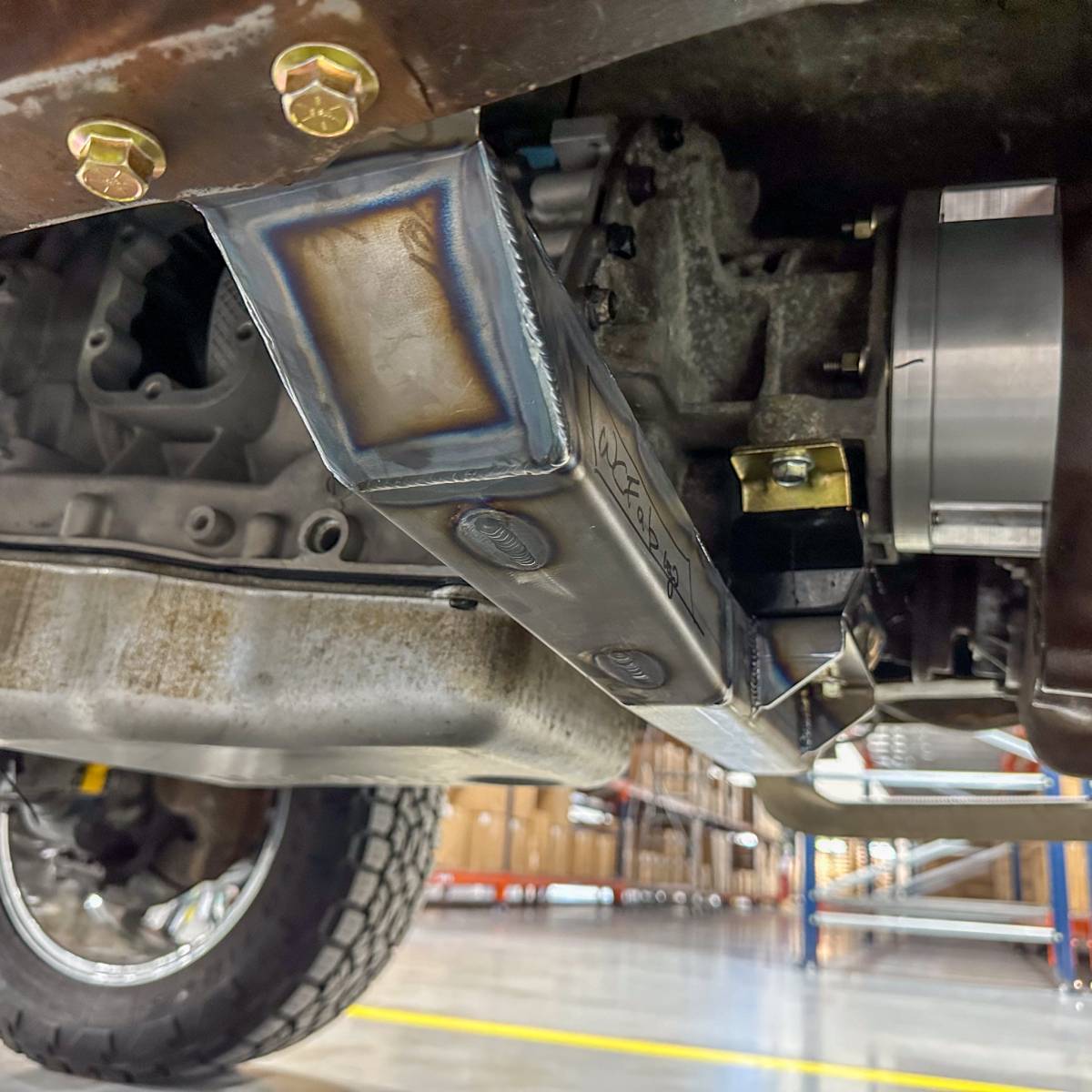 Wehrli 73-87 GM Square Body Chassis w/ Duramax Engine Swap (Allison/ZF6) Trans Crossmember - WCF100177 - detail view