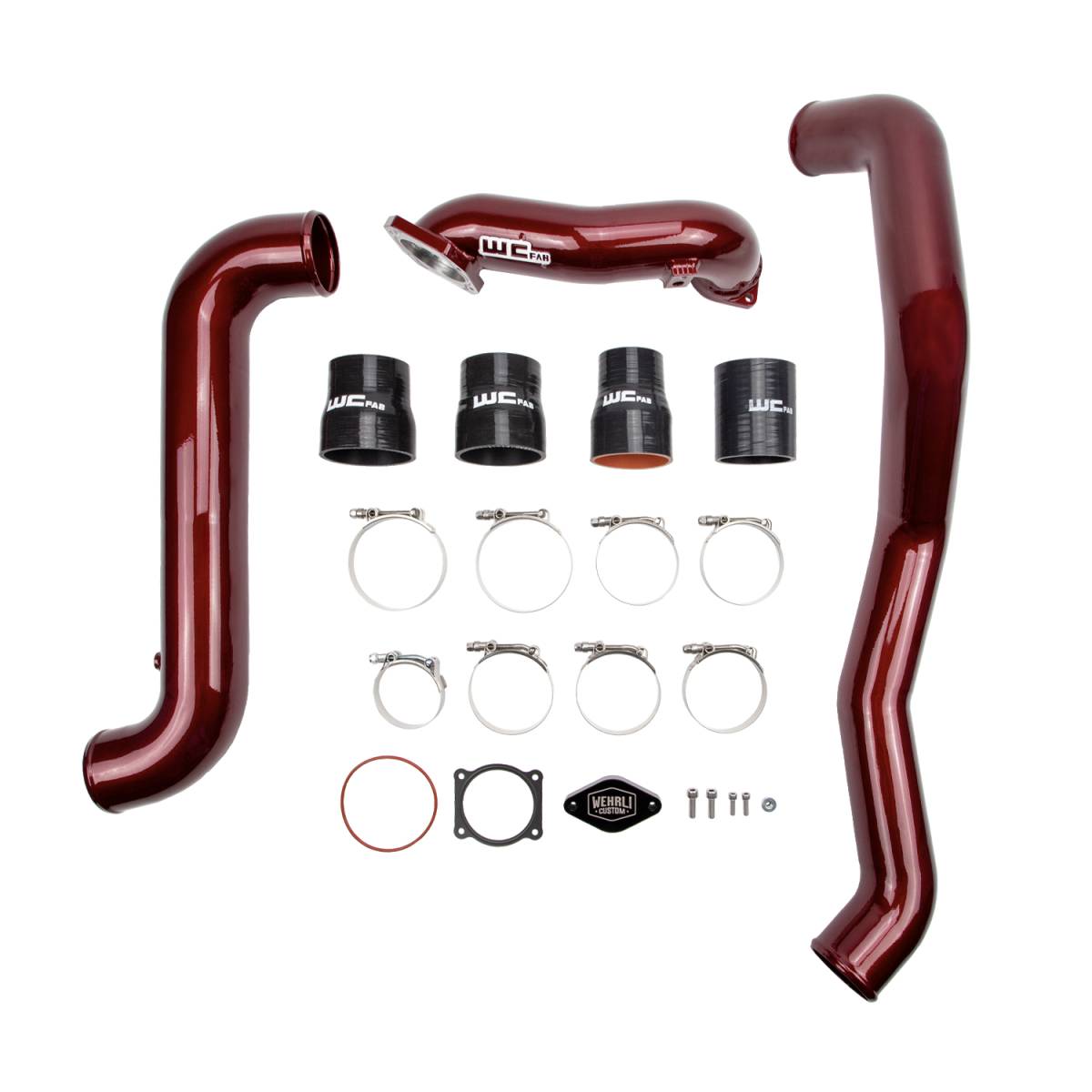 WCF Intercooler Pipes - WCF100409-RED - front view