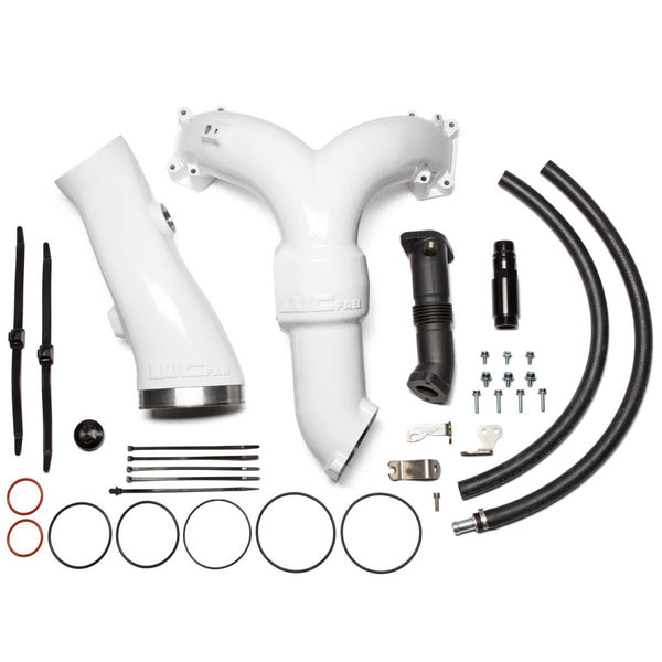 Wehrli 20-26 Power Stroke 6.7L High Flow Y-Bridge Kit - Gloss White - WCF100139-GW - front view