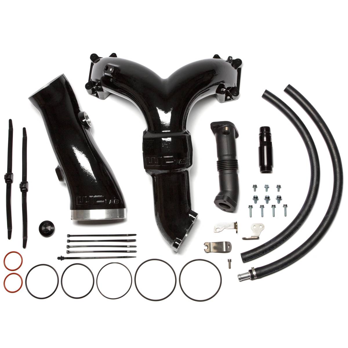 Wehrli 20-26 Power Stroke 6.7L High Flow Y-Bridge Kit - Gloss Black - WCF100139-GB - front view