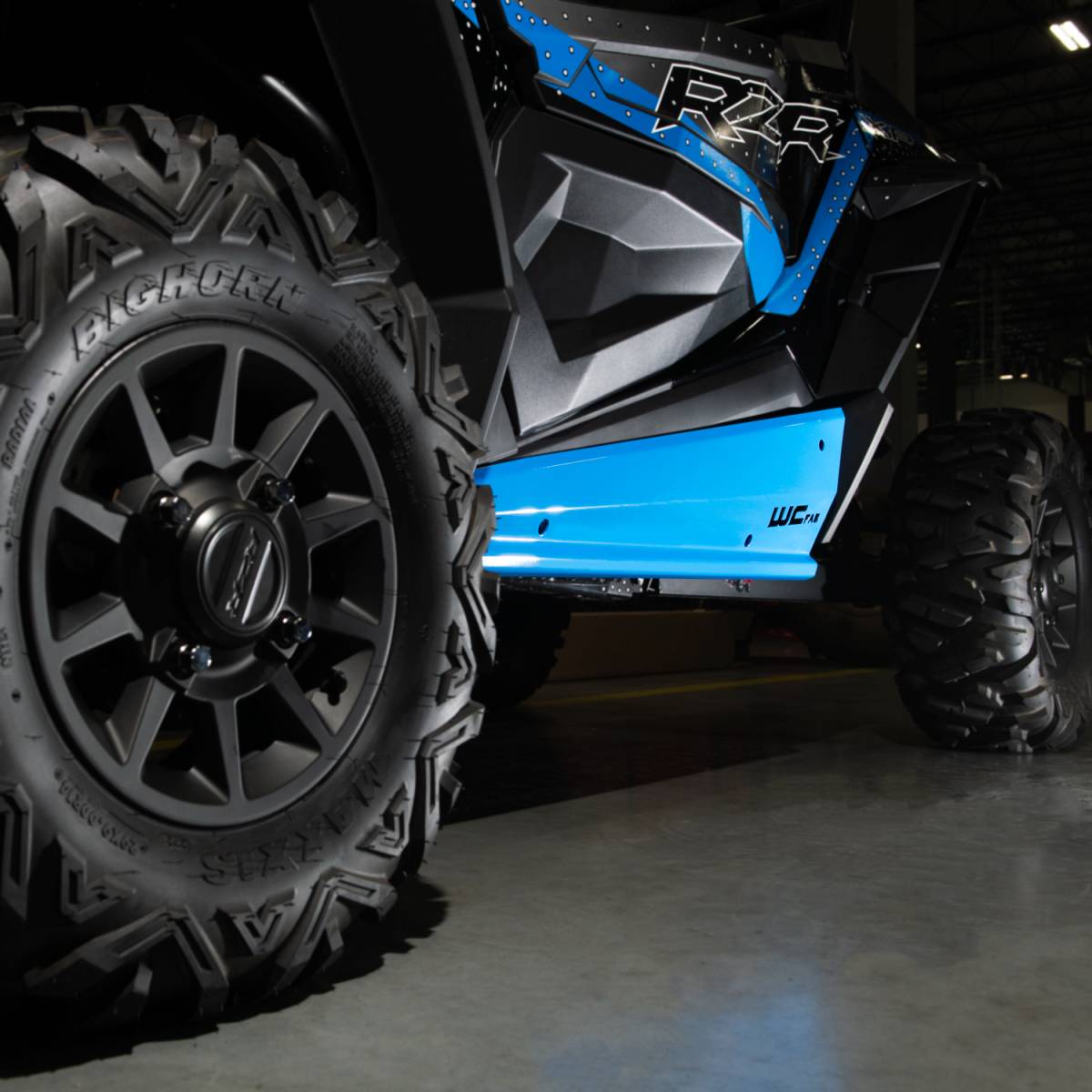 Wehrli 19-23 Polaris RZR XP/S 1000 2 Seat Rock Sliders - Velocity Blue - WCF102104-RVB - side view