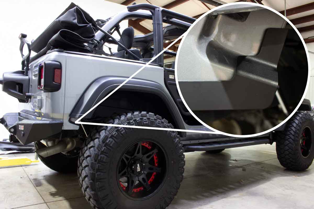 Fishbone Offroad 2018+ Jeep Wrangler JL 2/4 Door - Black Quarter Panel Chip Guards - FB13138