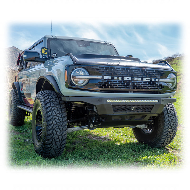 Turn Offroad 2021+ Ford Bronco Hyperlyte Front Bumper & Skid Plate - FB3-M1 for 2021-2026 Ford Bronco - close-up