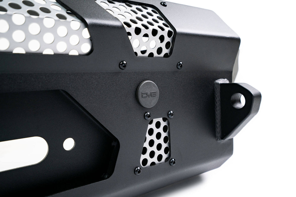 DV8 Offroad 21-25 Ford Bronco Front Bumper Winch Capable w/ Optional Bull Bar/Aux Light Opening - FBBR-01