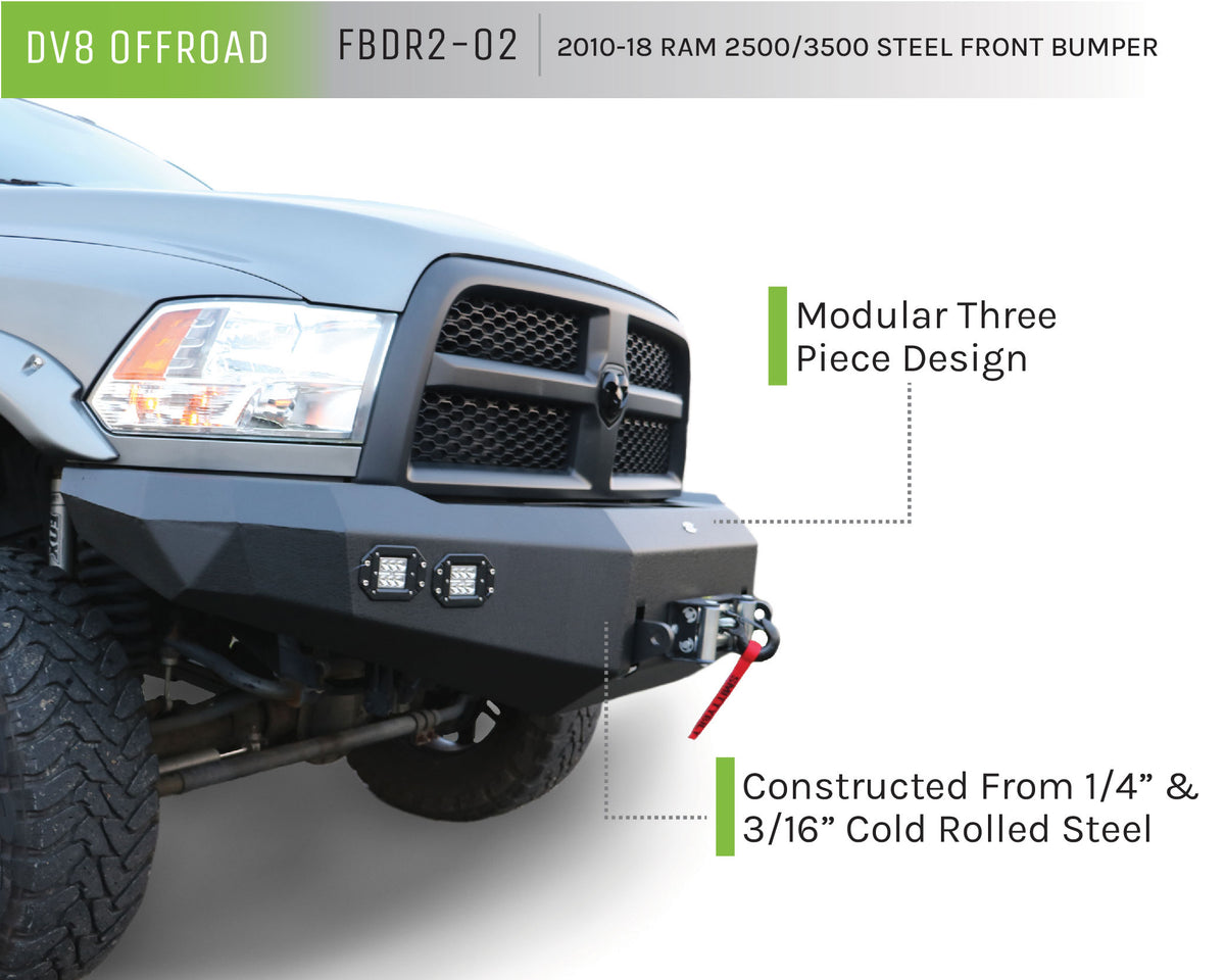 DV8 Offroad - Truck Front Full Size Bumper - FBDR2-02