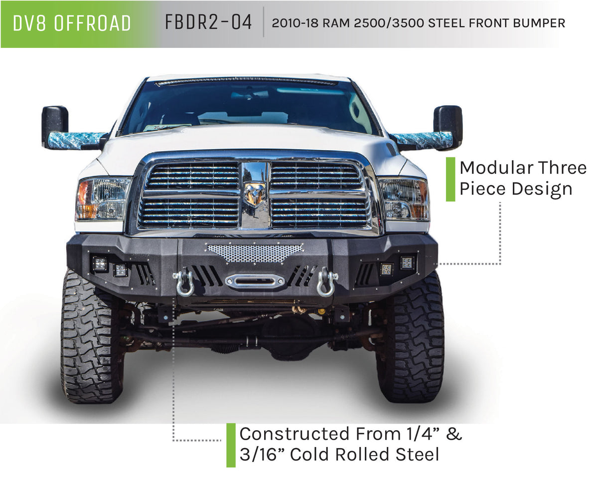 DV8 Offroad - Truck Front Full Size Bumper - FBDR2-04
