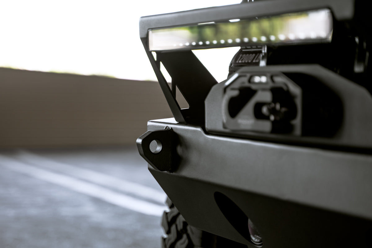 DV8 Offroad - FS-25 Stubby Front Bumper with Plated Bull Bar - FBJL-06