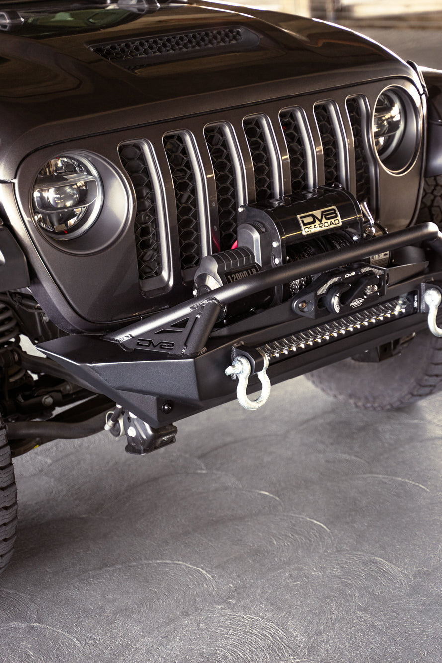 DV8 Offroad - Jeep Wrangler JK/JL & Gladiator JT FS-1 Series Stubby Front Bumper - FBJL-11