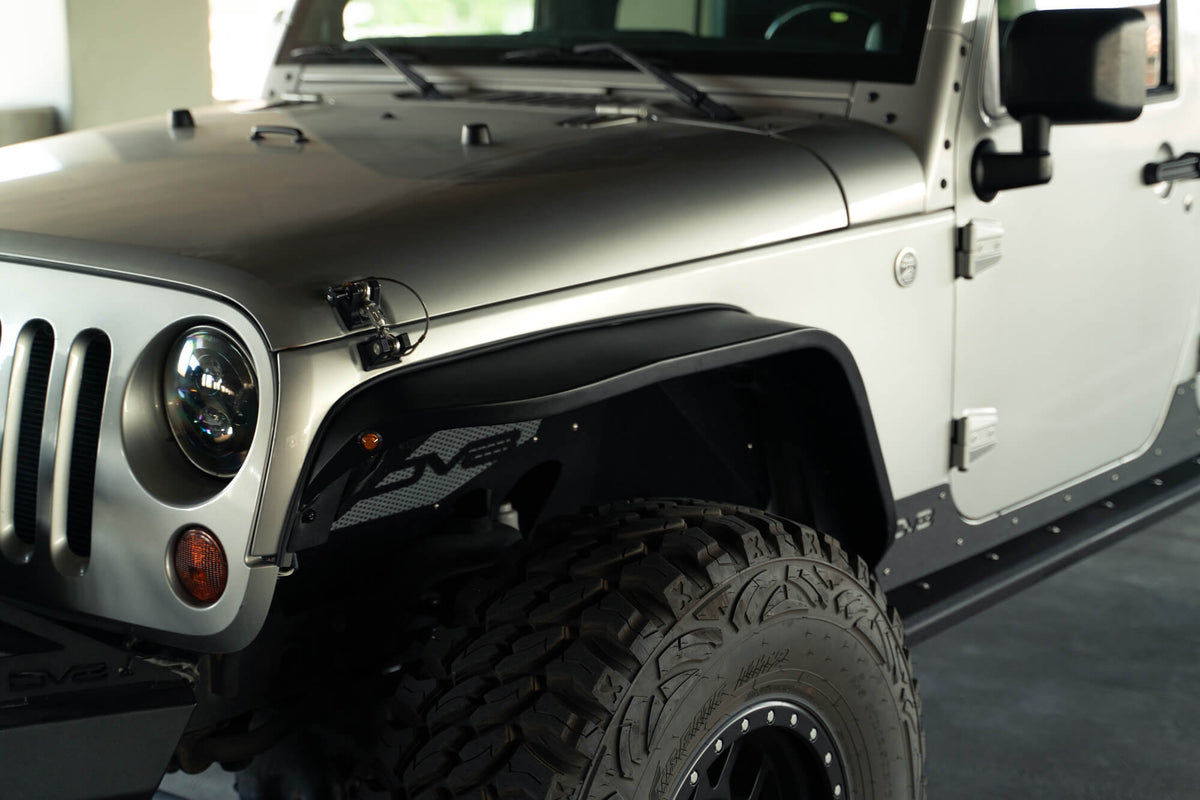 DV8 Offroad - Jeep Wrangler JK Slim Fender Flares - FDJK-07