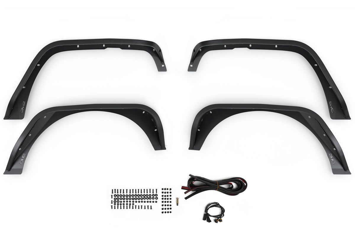 DV8 Offroad - Jeep Wrangler JK Slim Fender Flares - FDJK-07