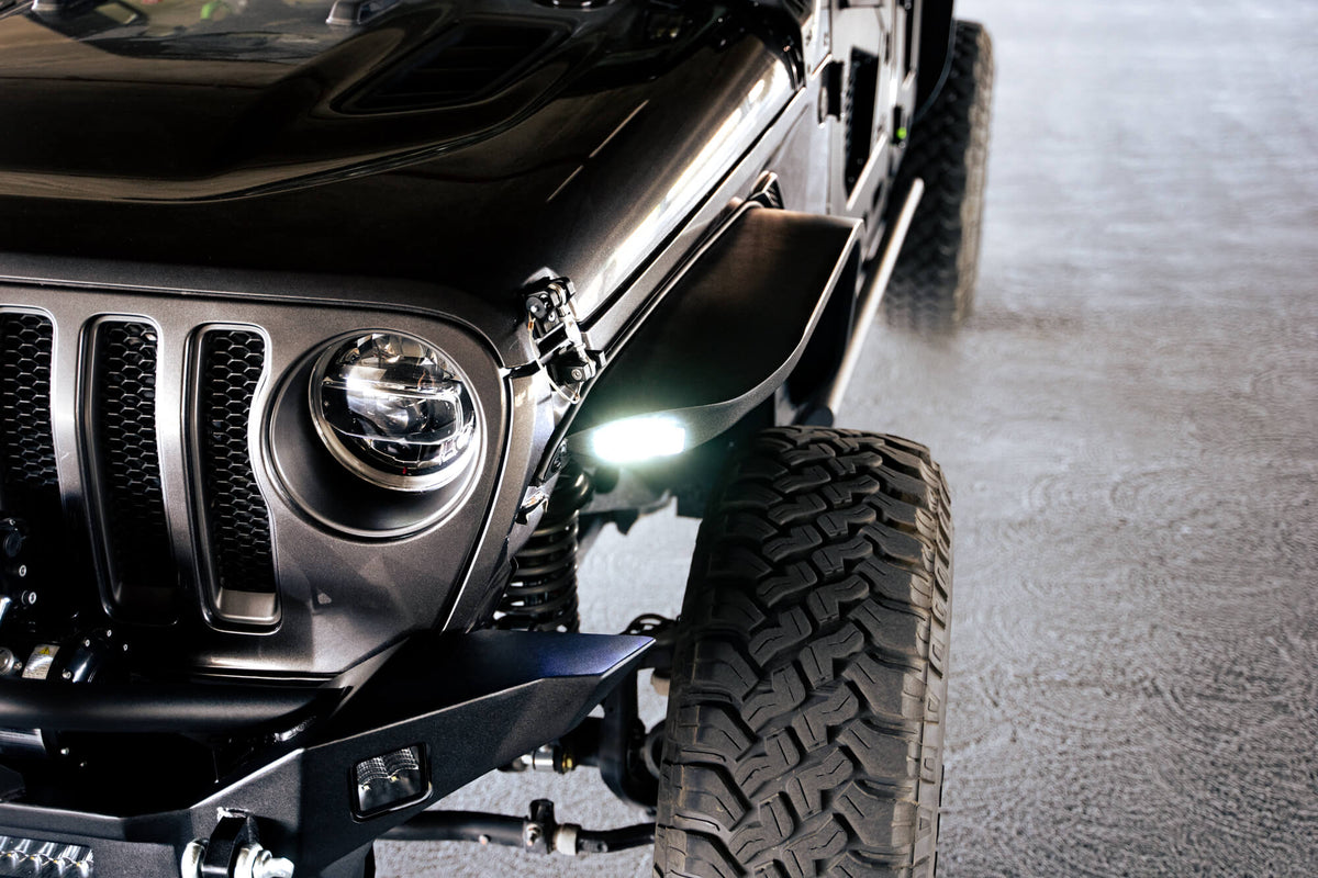 DV8 Offroad - Jeep Wrangler JL Slim Fender Flares - FDJL-07