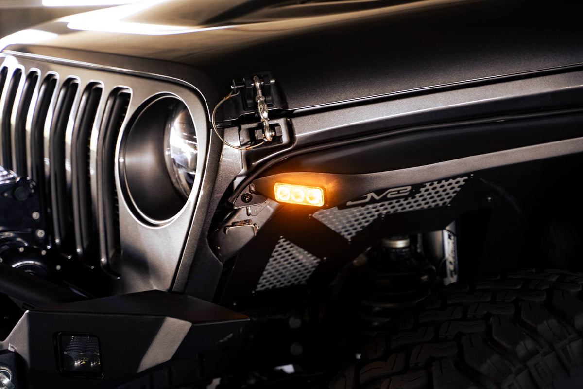 DV8 Offroad - Jeep Wrangler JL Slim Fender Flares - FDJL-07