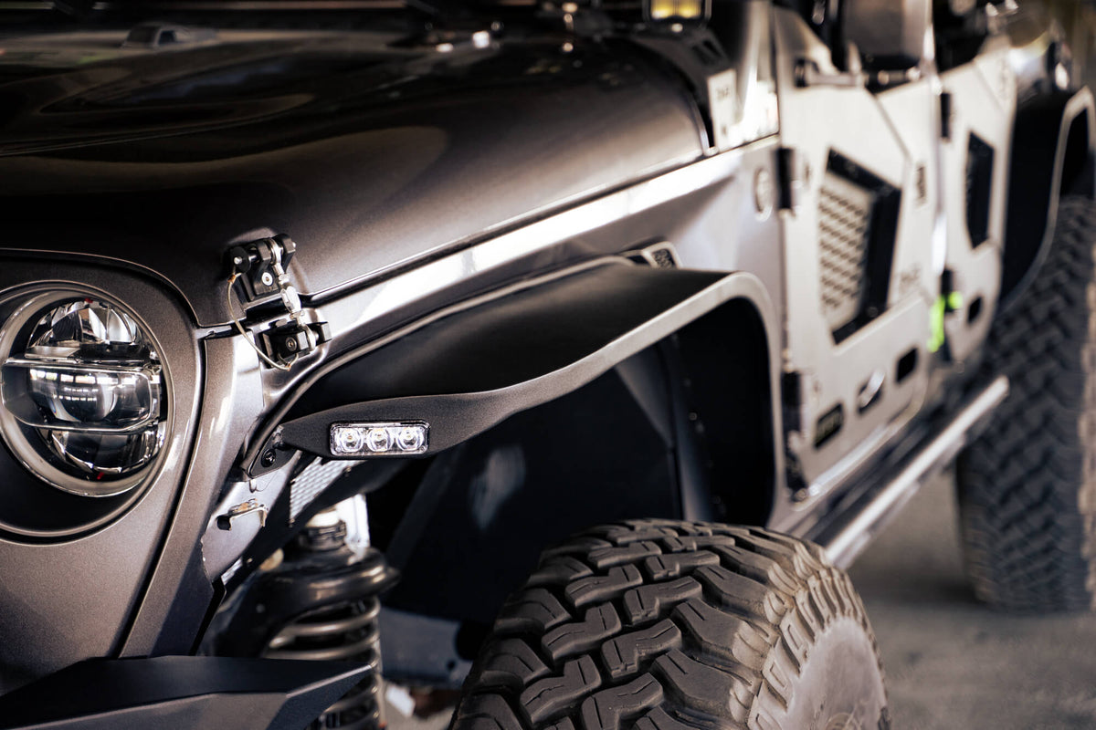 DV8 Offroad - Jeep Wrangler JL Slim Fender Flares - FDJL-07