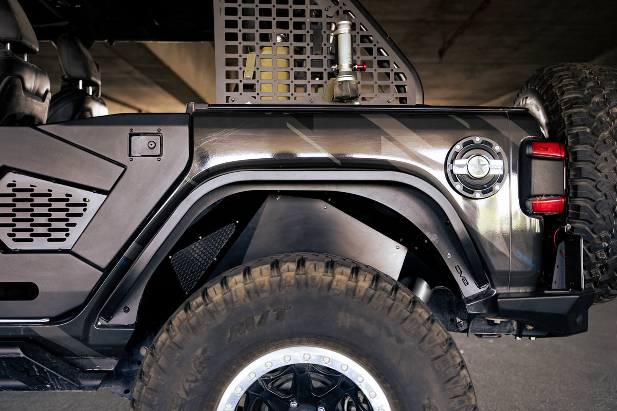 DV8 Offroad - Jeep Wrangler JL Slim Fender Flares - FDJL-07