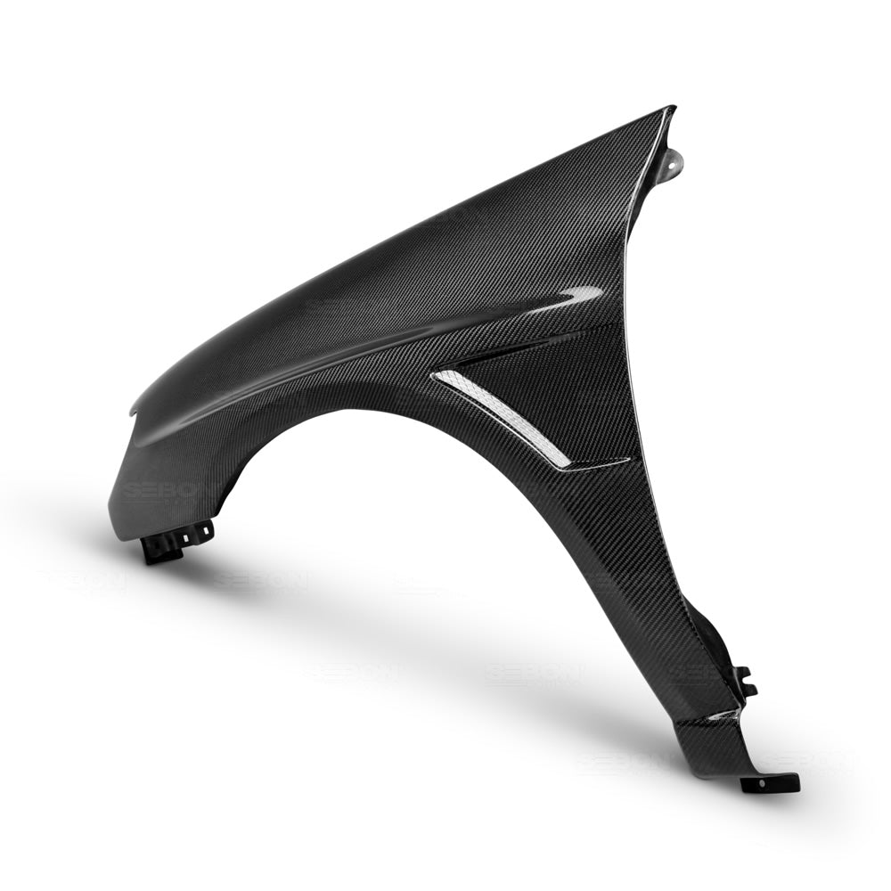 Seibon 06-07 Subaru WRX/STi (Sedan Only) 10mm Wider Carbon Fiber Fenders - FF0607SBIMP