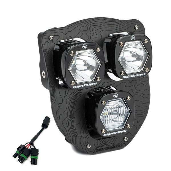 Baja Designs 24-25 Husqvarna FE-S Triple S1 Hydra (D/C) LED Headlight Kit w/ Hi-Low Harness - Clear - 387019