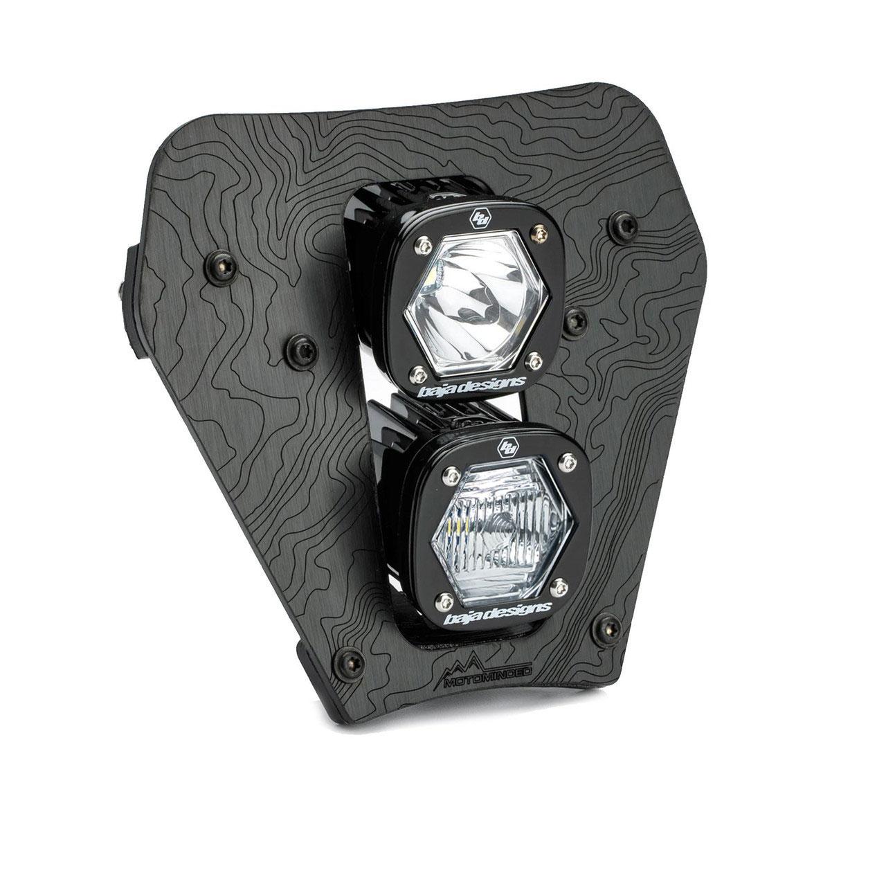 Baja Designs 24-25 KTM XCF-W/EC Dual S1 Gemini (D/C) LED Headlight Kit - Clear - 387020