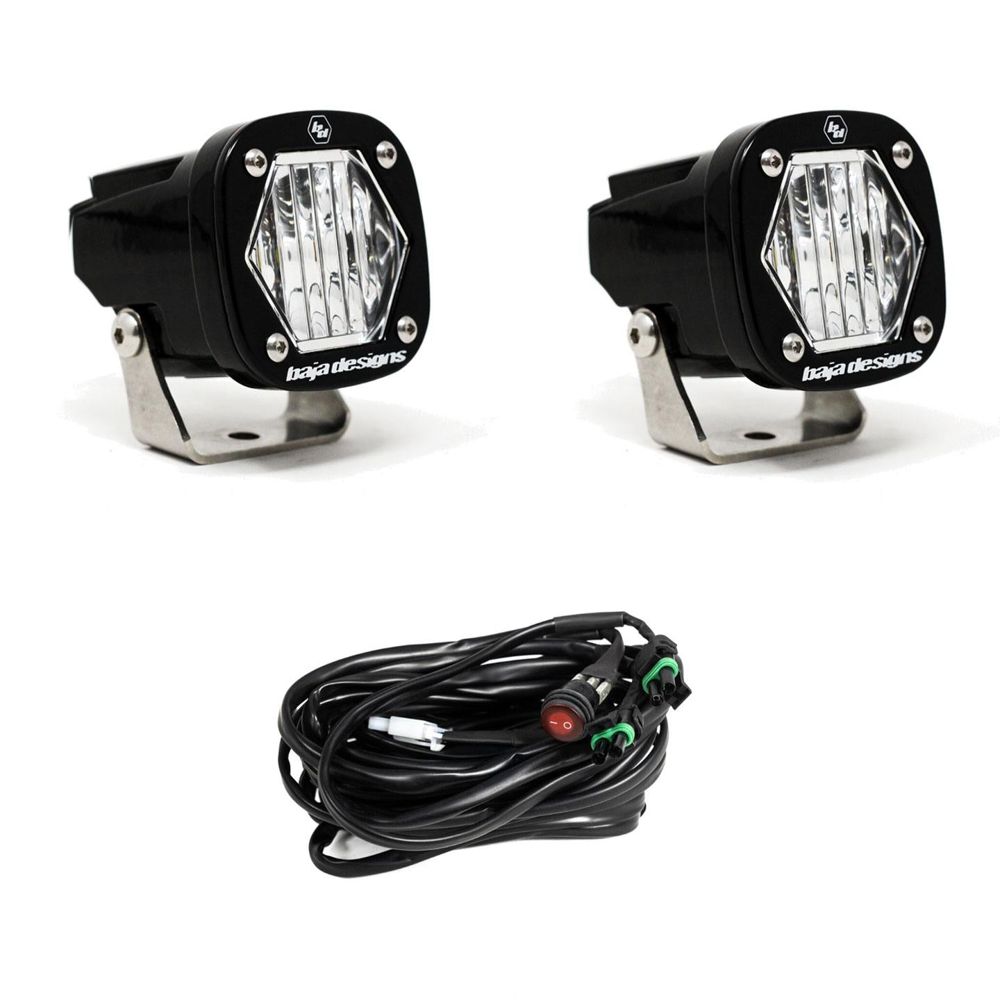 Baja Designs S1 Wide Cornering LED Light w/ Mounting Bracket Pair - 387805
