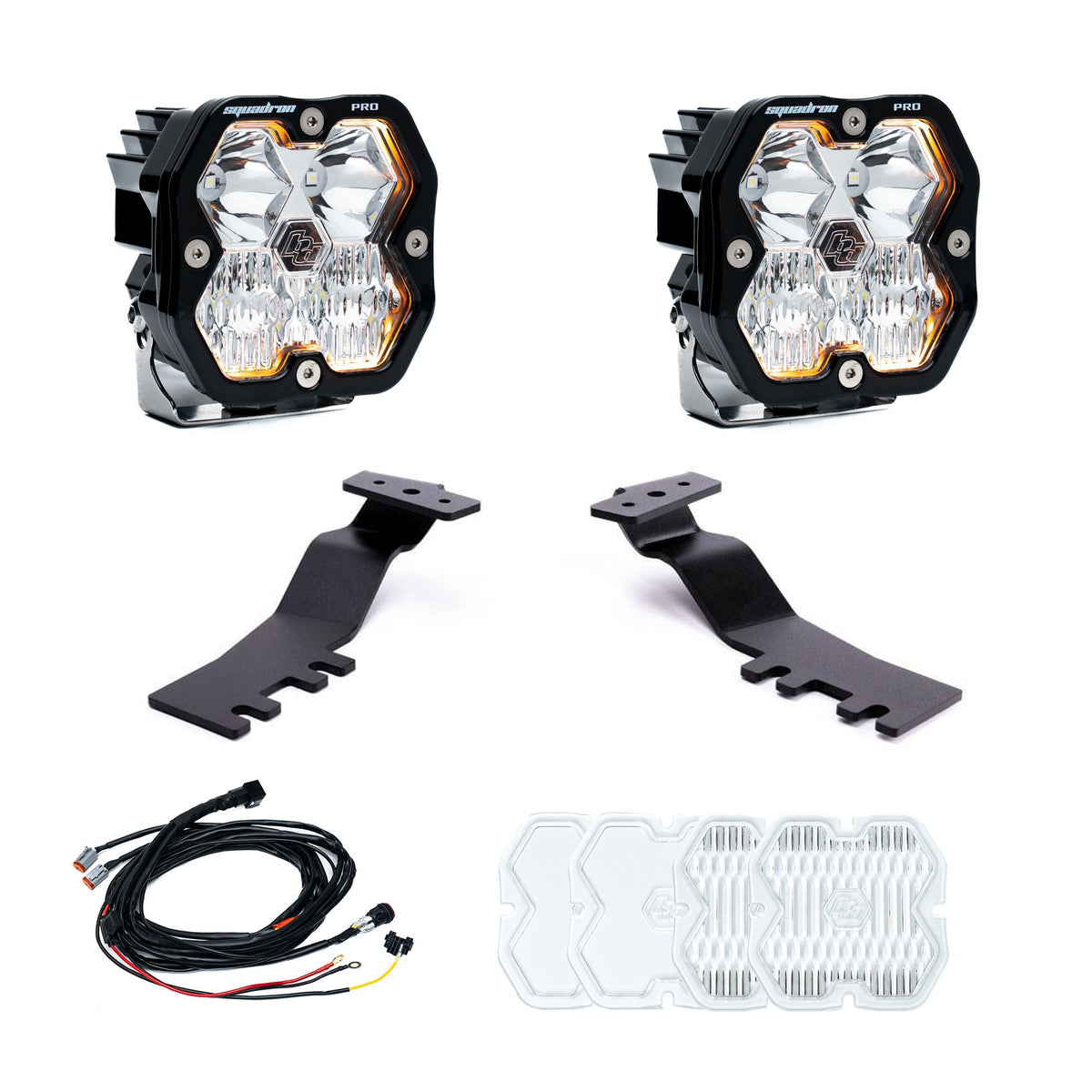 Baja Designs 2024+ Toyota Tacoma Squadron Pro 2.0 A-Pillar Kit (Driving/Combo) - Clear - 440008
