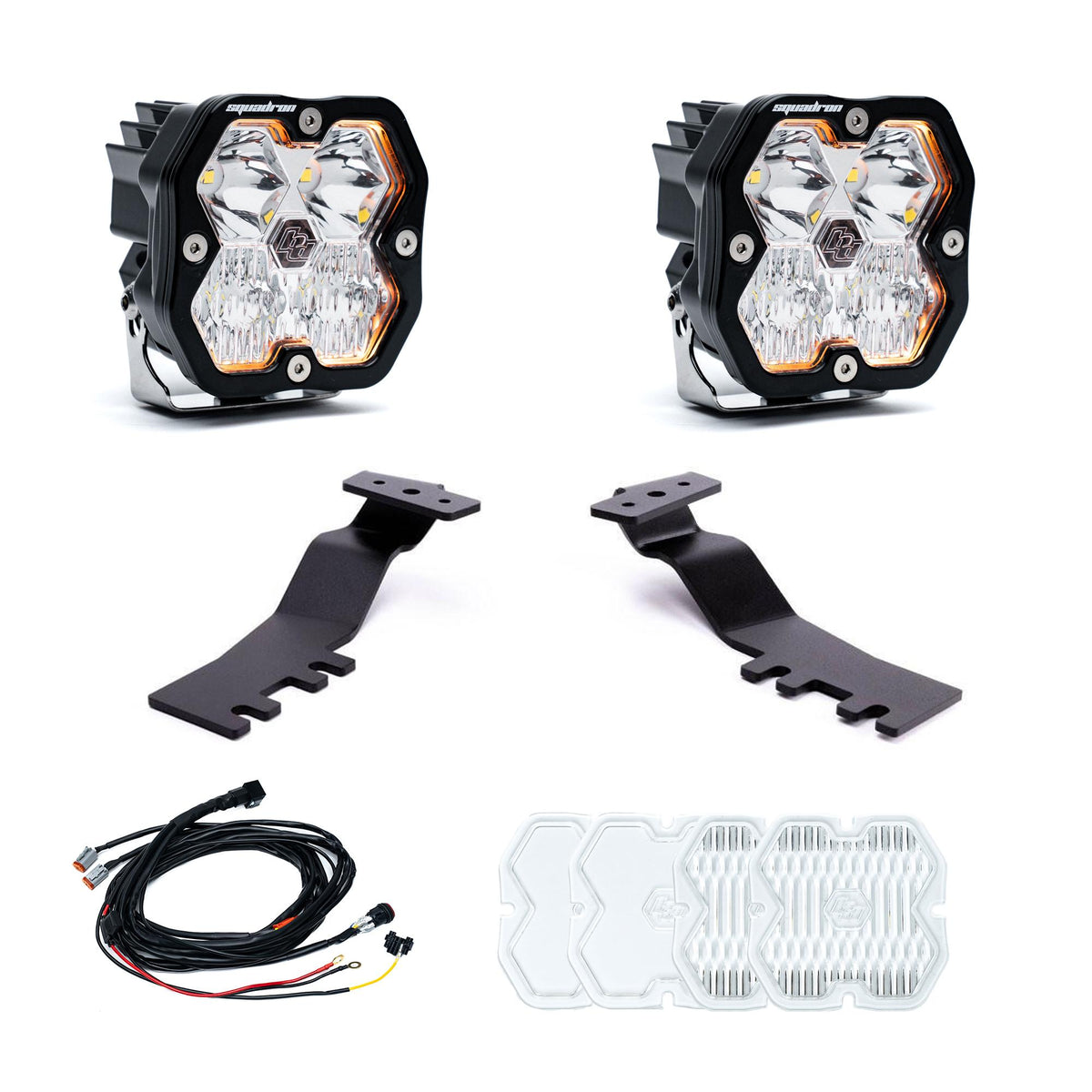 Baja Designs 2024+ Toyota Tacoma Squadron Sport 2.0 A-Pillar Kit (Driving/Combo) - Clear - 440009