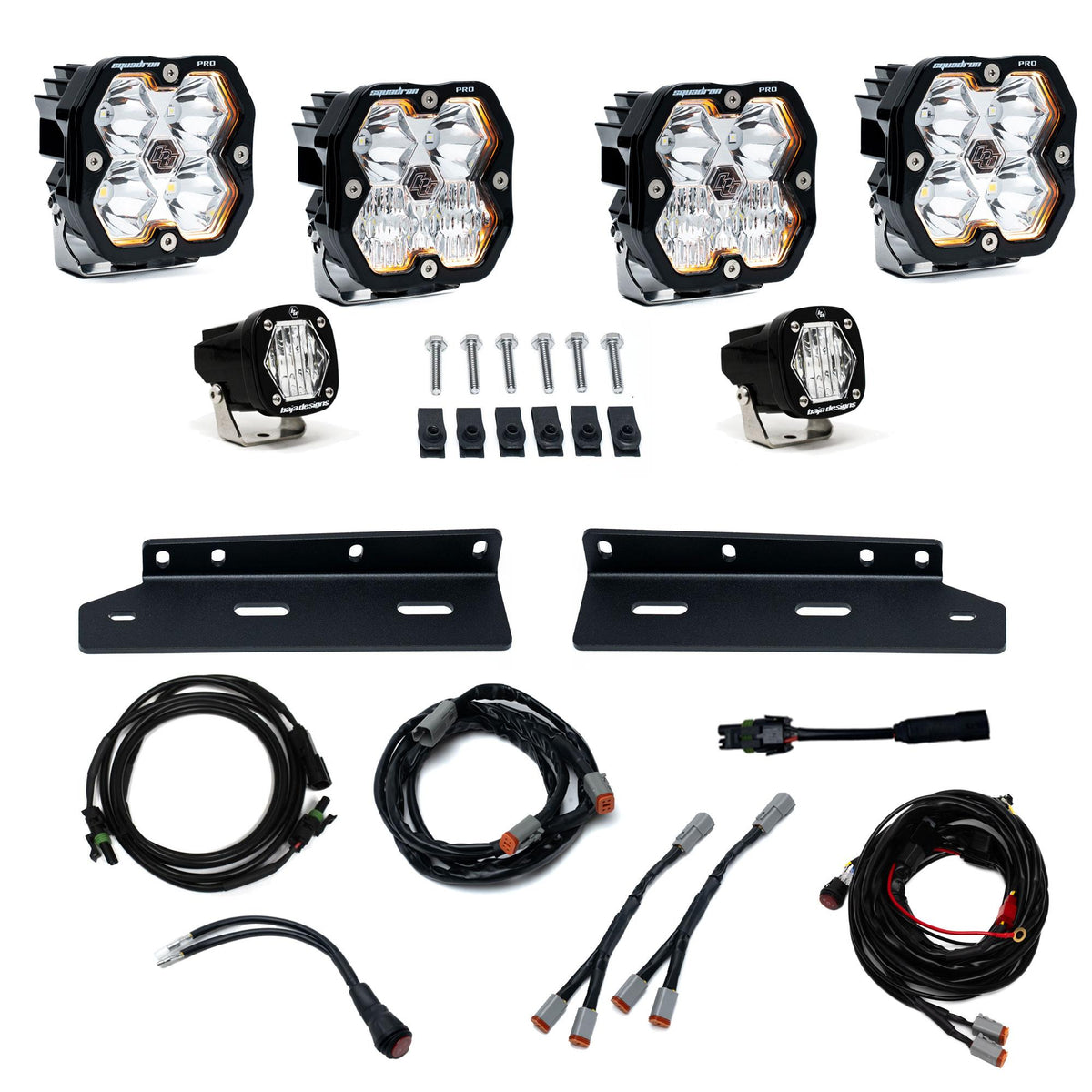 Baja Designs 21-25 Ford Raptor Squadron Pro 2.0/S1 Fog Pocket Kit (Multi Patterns) - Clear - 440020