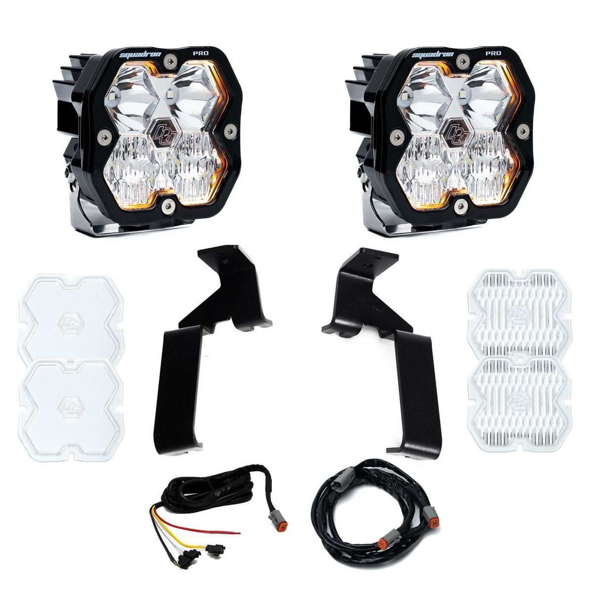 Baja Designs 21-25 Ford Raptor Squadron Pro 2.0 A-Pillar Kit (Driving/Combo) - Clear - 440021