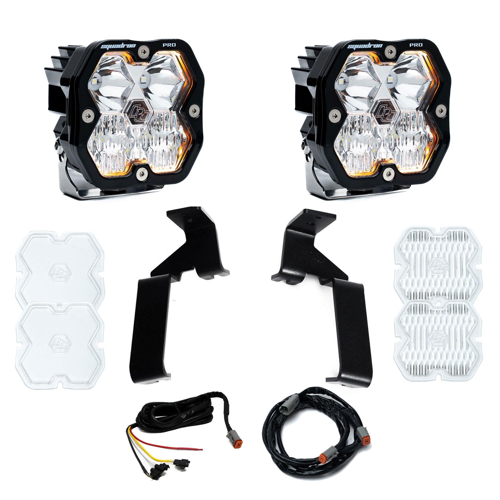 Baja Designs 21-25 Ford Raptor Squadron Pro 2.0 A-Pillar Kit (Driving/Combo) - Clear - 440021