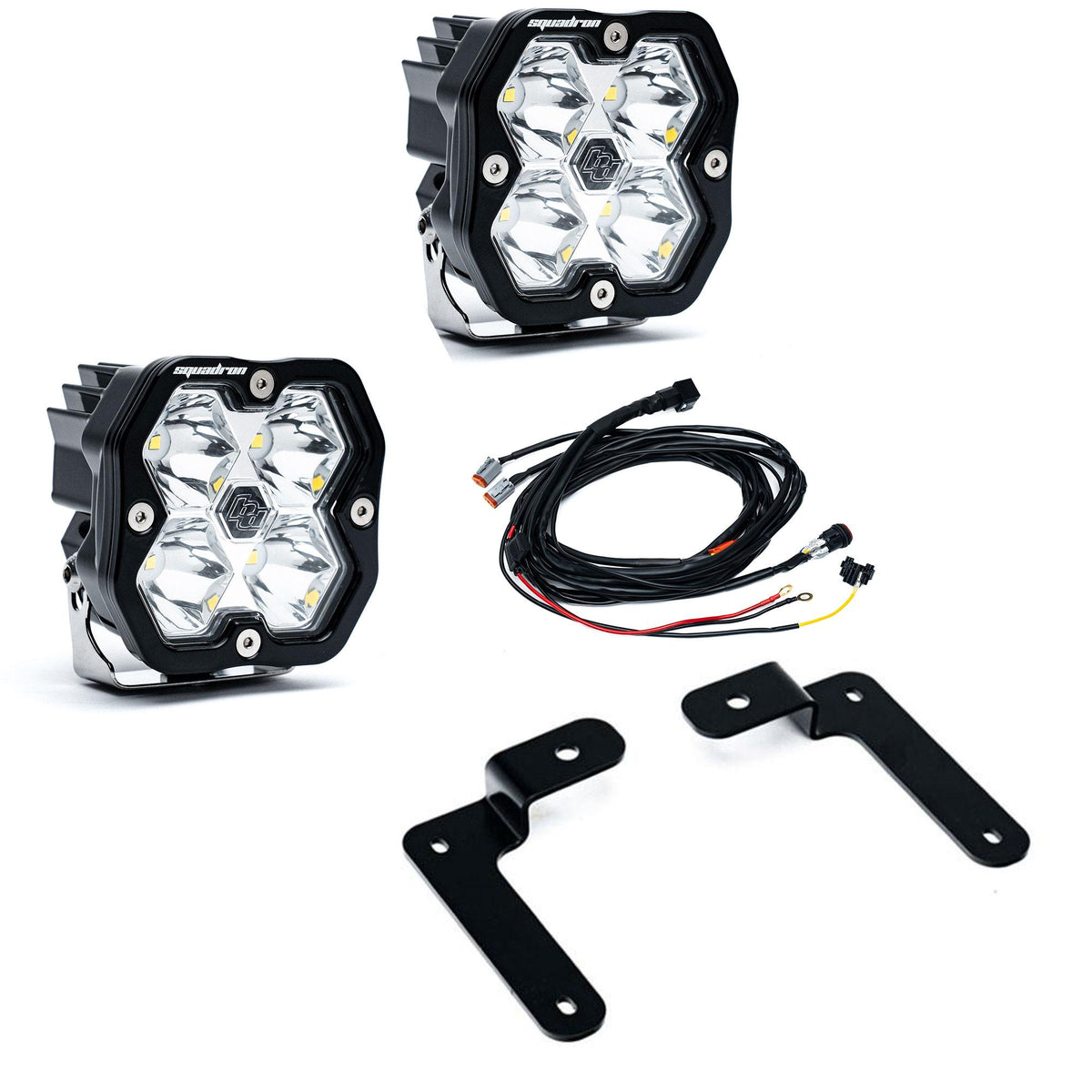 Baja Designs 18-25 Jeep JL/JT / 20-25 Gladiator Squadron 2.0 A-Pillar Sportsmen Kit (Spot) - Clear - 440043