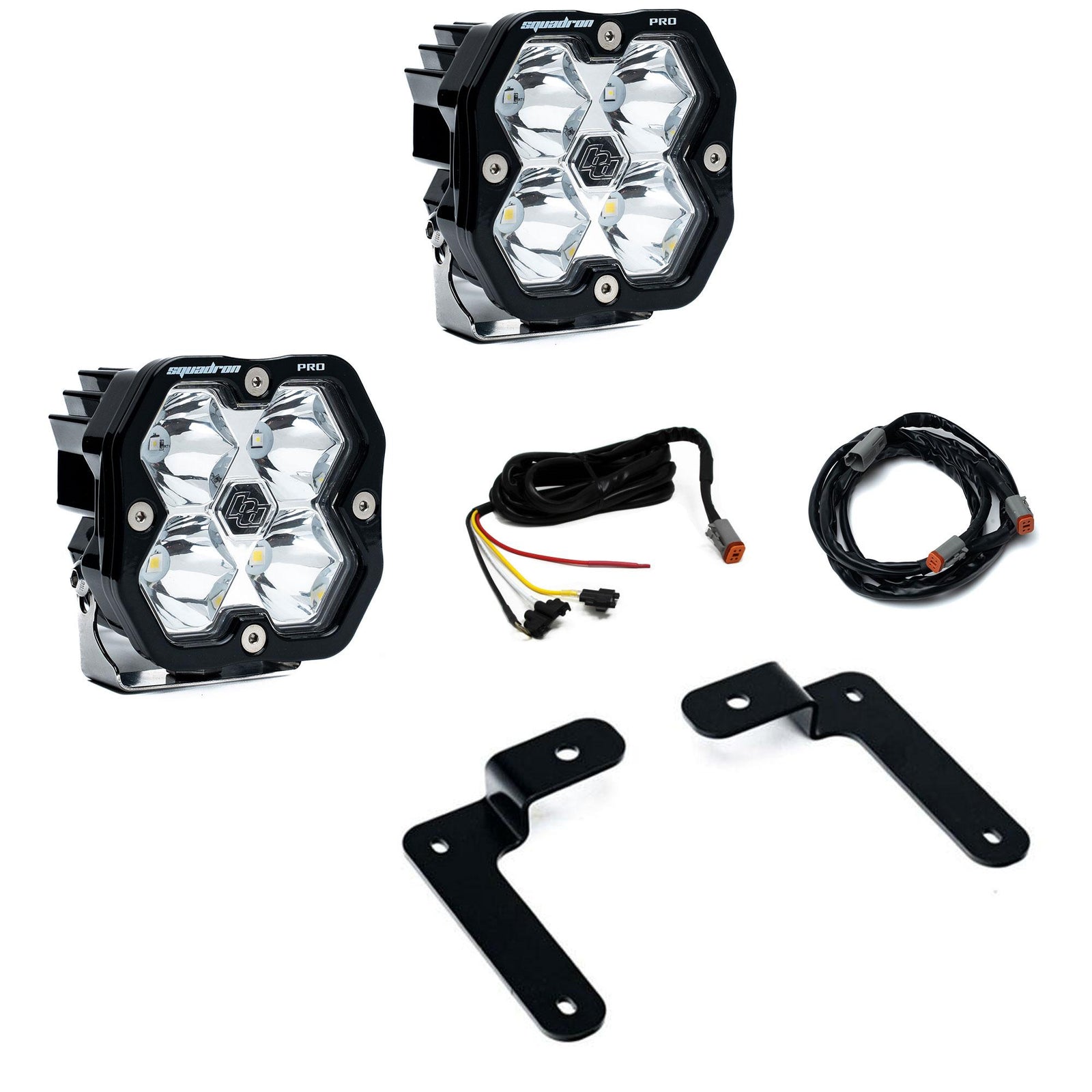 Baja Designs 18-25 Jeep JL/JT / 20-25 Gladiator Squadron Pro 2.0 A-Pillar Pro Kit UP (Spot) - Clear - 440044UP